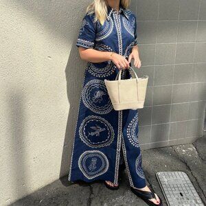 Alemais oceane linen shirtdress